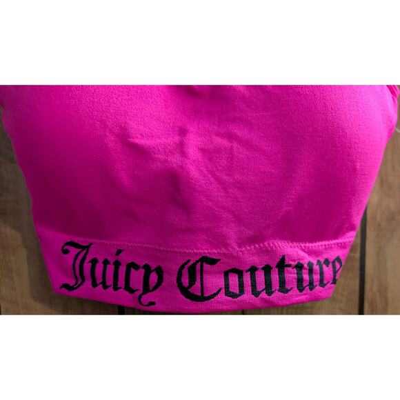 Juicy Couture Seamless Logo Bralette Plus Size 1X Hot Pink Bralette Sports Bra - Picture 4 of 5